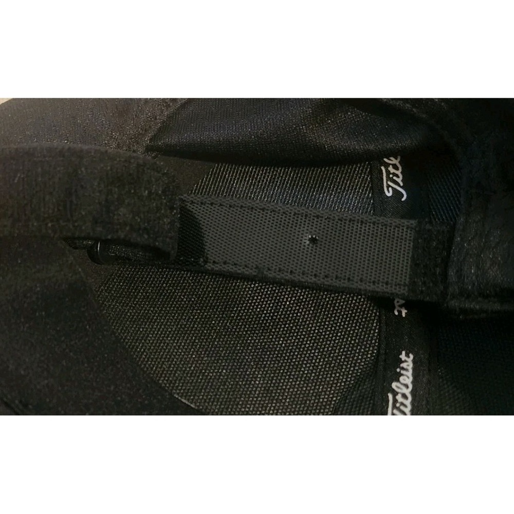TITLEIST MONTAUK ACE HAT BLACK GOLF CAP PERFORMANCE 50+ UPF ⛳️ LIGHTWEIGHT STRAP - Picture 8 of 9